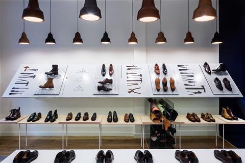 13 cheaney henrietta st display overview with polished leather lamps